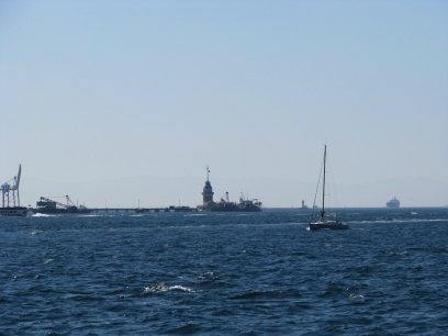Bosporus met Kiz Kulesi, Istanbul Bosporus met Kiz Kulesi, Istanbul