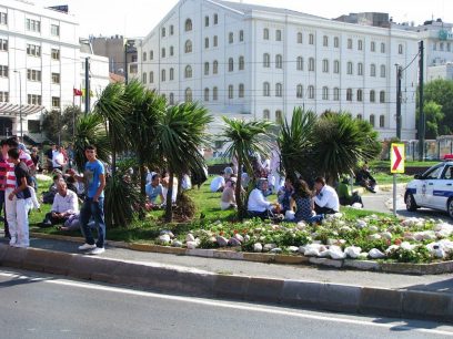 Suikerfeest eten op het gras, Istanbul Suikerfeest eten op het gras, Istanbul