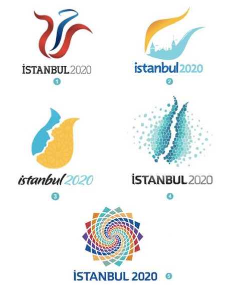 Istanbul 2020 geselecteerde logo's Istanbul 2020 geselecteerde logo's